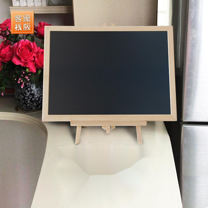 小黑板家用实木质创意复古迷你磁性双面黑板桌面挂式教学厂家批发