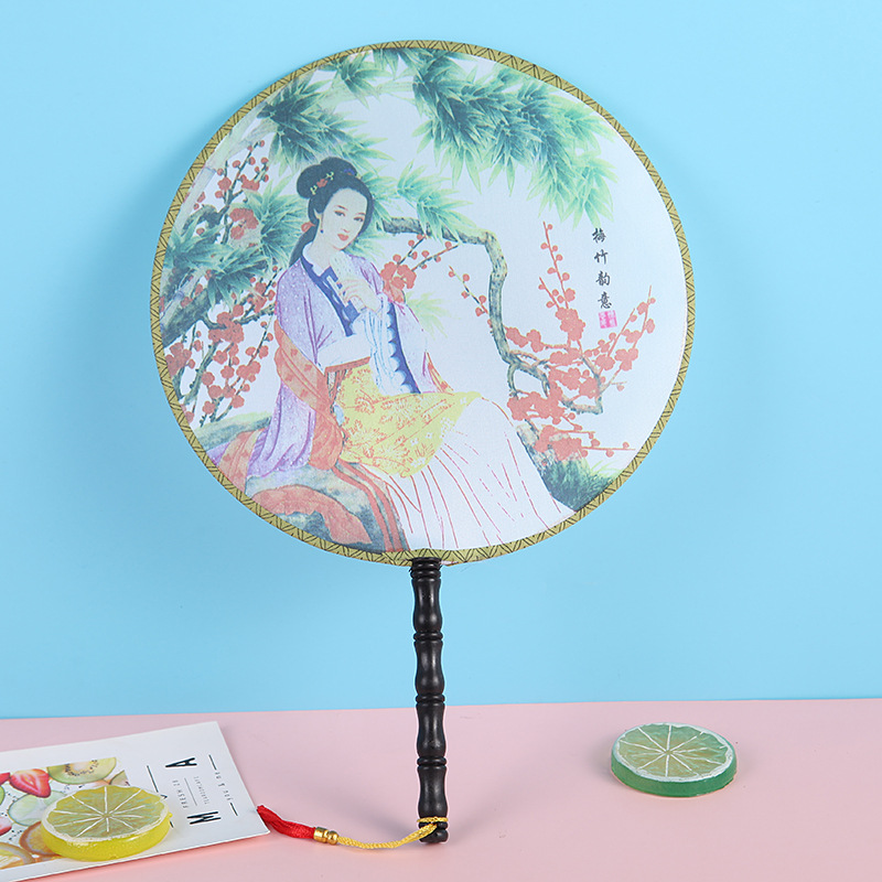 Fan Ancient Style National Fashion Fan Wholesale round Fan Dance Fan Dancing Fan Han Clothing Fan Children Pu Fan Handmade Fan