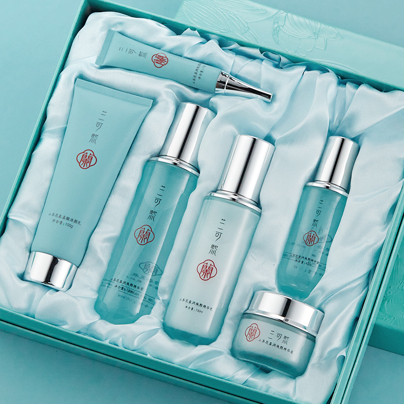 兰可熙山茶花盈润焕颜护肤套装精华爽肤补水修复面膜洁面眼霜