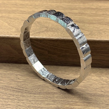 天然天铁手排鐡镍铁陨石韦曼德陨铁手镯手环手串男女款时尚宝石