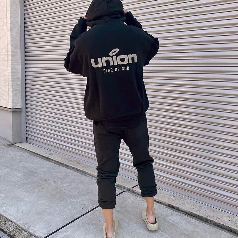 fog essentials 周年限定联名高街压胶印花连帽卫衣男女情侣潮牌