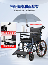手动轮椅轻便折叠老人专用减震轻便老年带坐便器多功能代步车