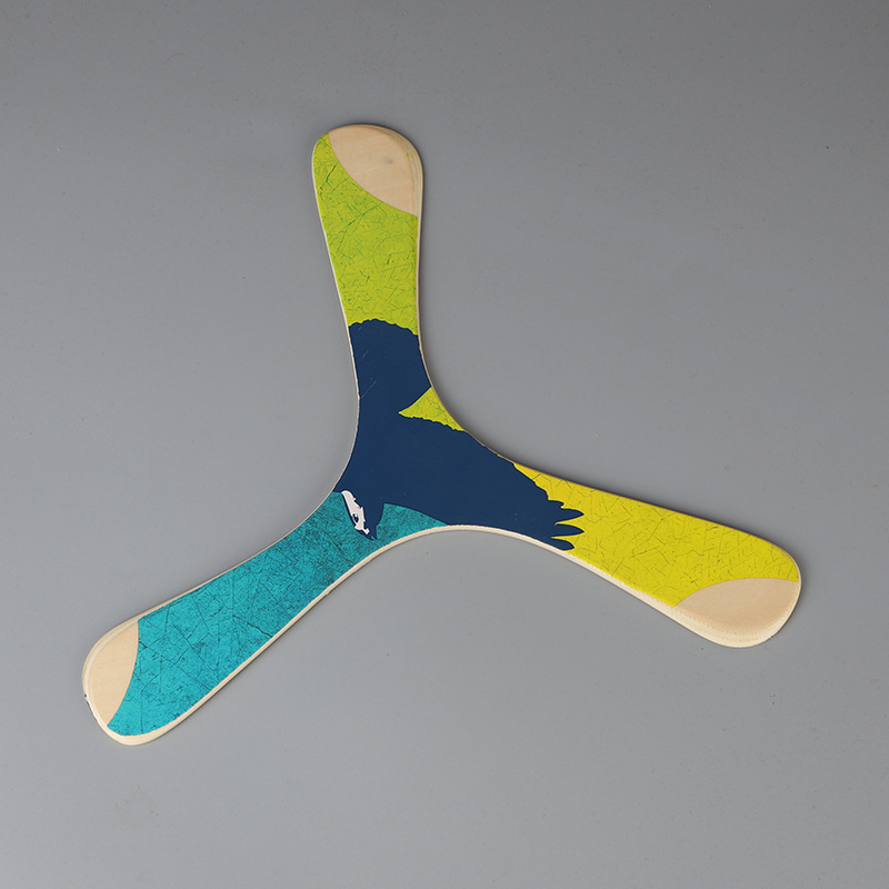 三叶型回旋玩具回旋镖木制三角户外运动装备户外趣味木质玩具