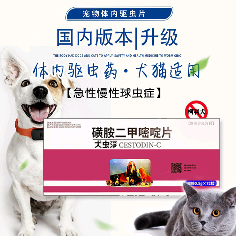 批发犬虫净72粒装整盒出售驱球虫药 宠物拉稀拉血狗狗下痢腹泻