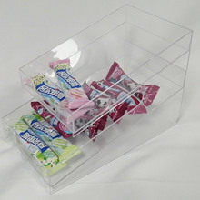 超市便利店前台巧克力展示架亚克力双层收纳盒子透明桌面小货架
