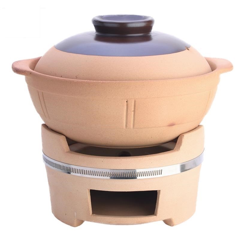 火锅锅具老式涮羊肉锅传统木炭炉家用暖锅子老式传统砂锅打边泥炉