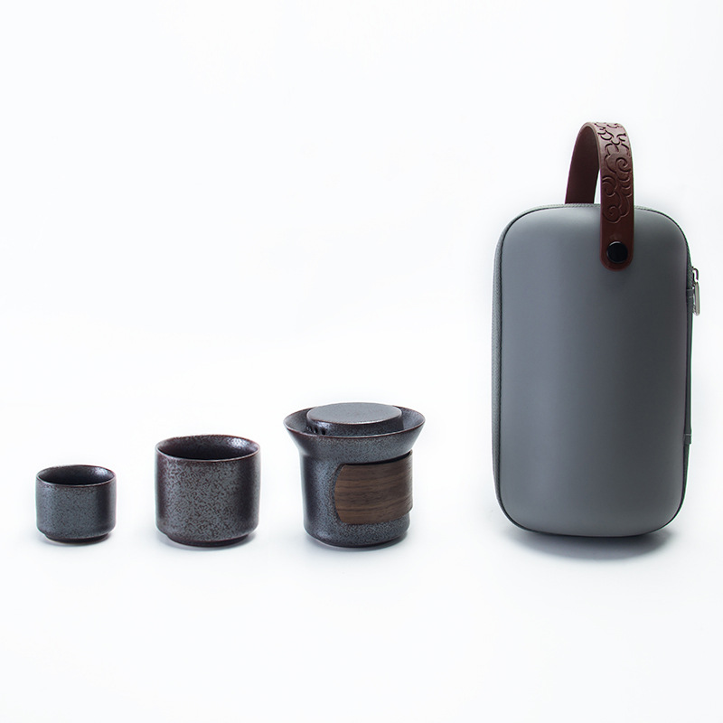 东土龙泉青瓷旅行茶具组合简约陶瓷礼品快客杯单个人便携茶具套装