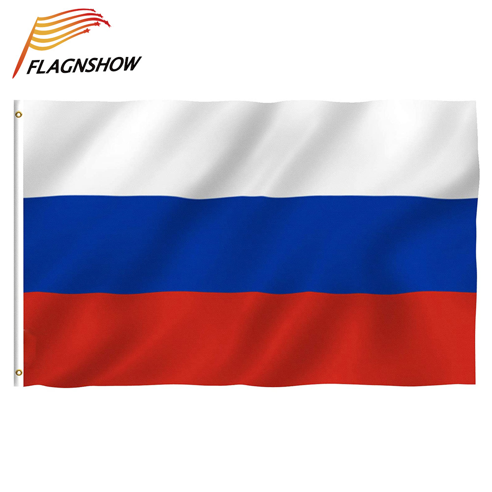 俄罗斯国旗白蓝红russia俄罗斯旗帜90150cm涤纶铜扣各国国旗