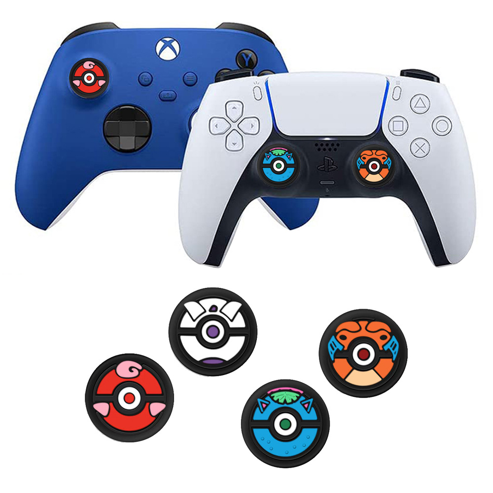 ps5手柄摇杆帽 ps4硅胶摇杆保护套 ns pro精灵兽按键帽 xbox-阿里巴巴
