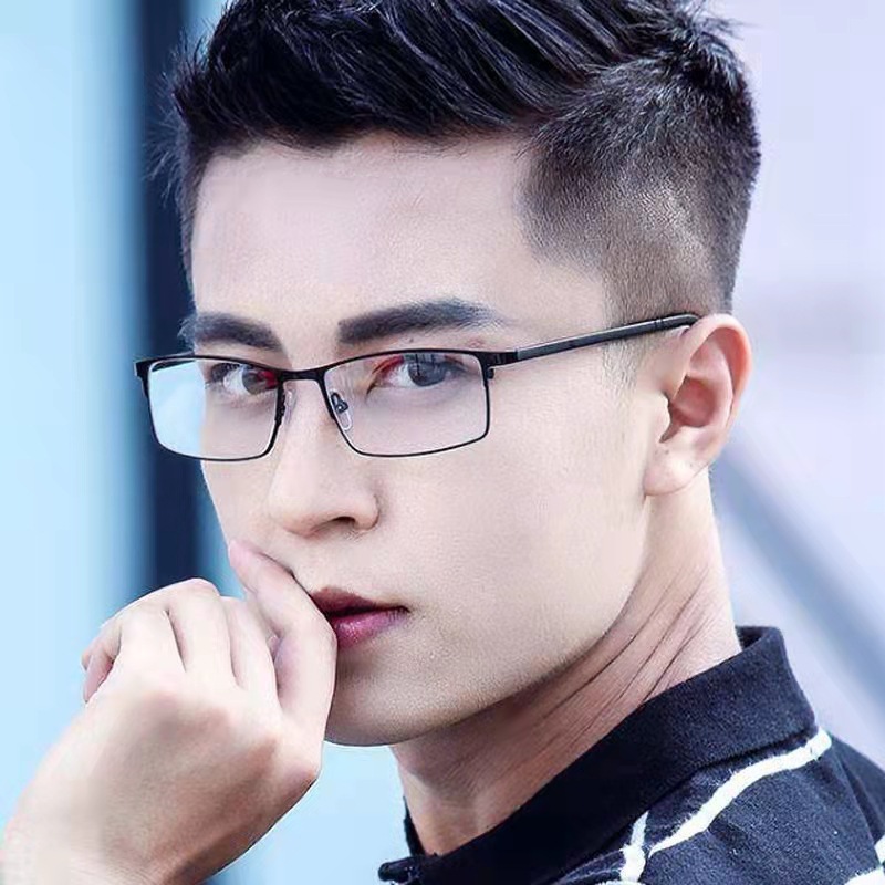男士韩版商务金属镜框可配有度数成品近视眼镜成熟风防蓝光平光镜