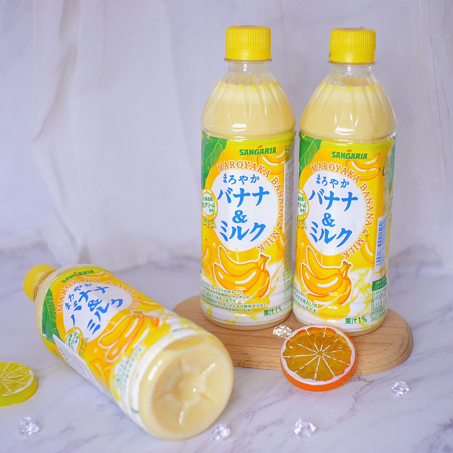 日本进口sangaria三佳利香蕉牛奶早餐奶昔果味饮品网红饮料500ml