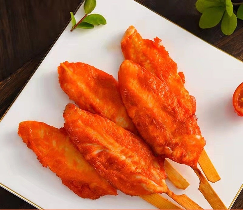 鸡柳川香烧烤油炸麻辣烫手抓饼商用鸡柳半成品小吃炸串批发工厂