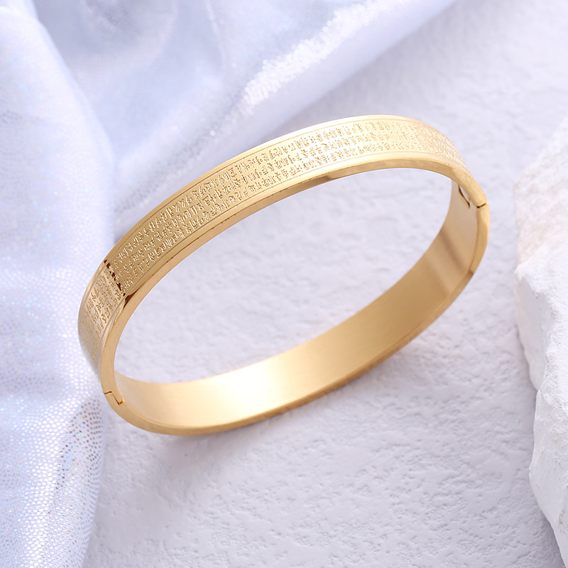 Supply Simple Text Stainless Steel Bracelet 10mm Great Compassion