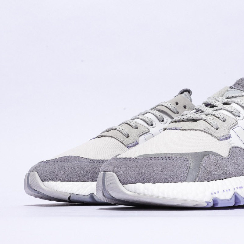 莆田鞋代发夜行者灰白紫真爆跑步鞋男女运动鞋货源批发诚招代理