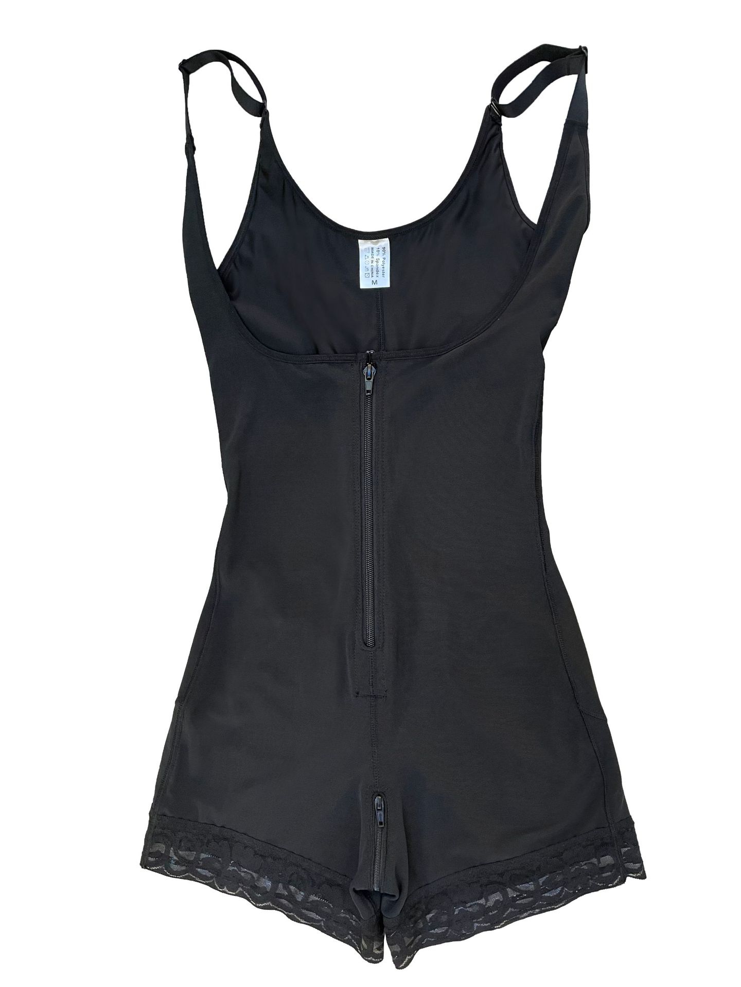 10% spandex尺码:s-3xl颜色:黑色产品款式:四排扣收腹塑身连