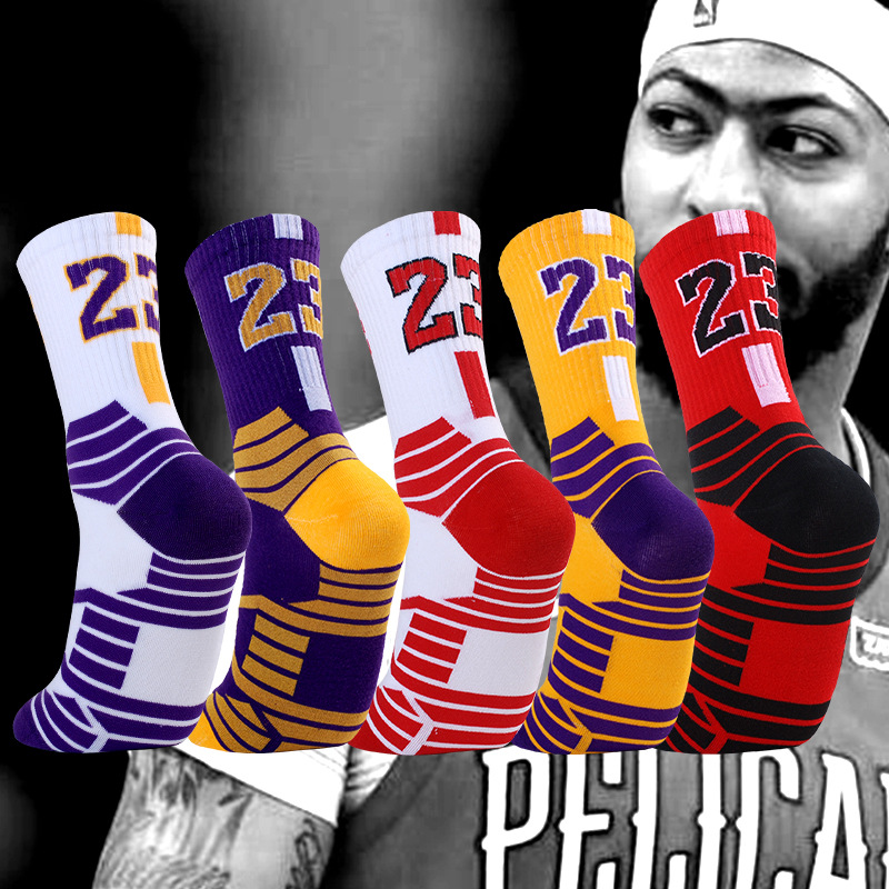 袜子男中筒纯棉长袜潮nba球队精英科比勇士湖人运动中高帮篮球袜