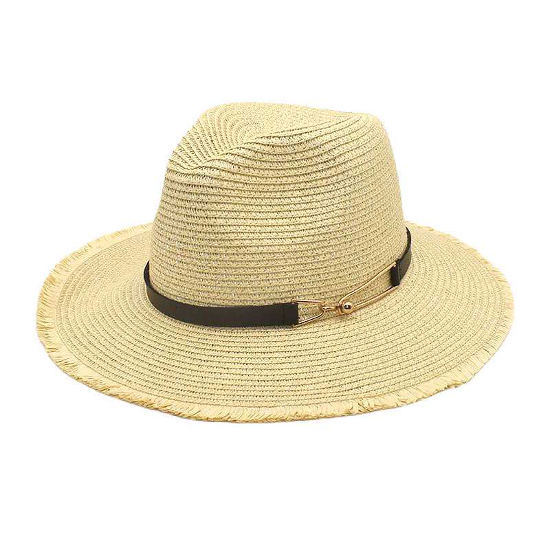 Summer Sun-Proof Sun Hat Cross-Border Spring and Summer New Men's and Women's Outdoor Casual Straw Hat British Straw Billycock