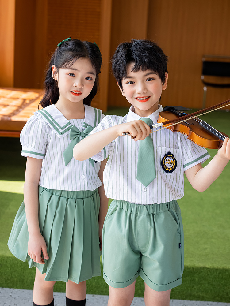 school uniform suit primary school student summer class clothes college british style kindergarten garden clothes summer clothes 61 graduation performance clothes