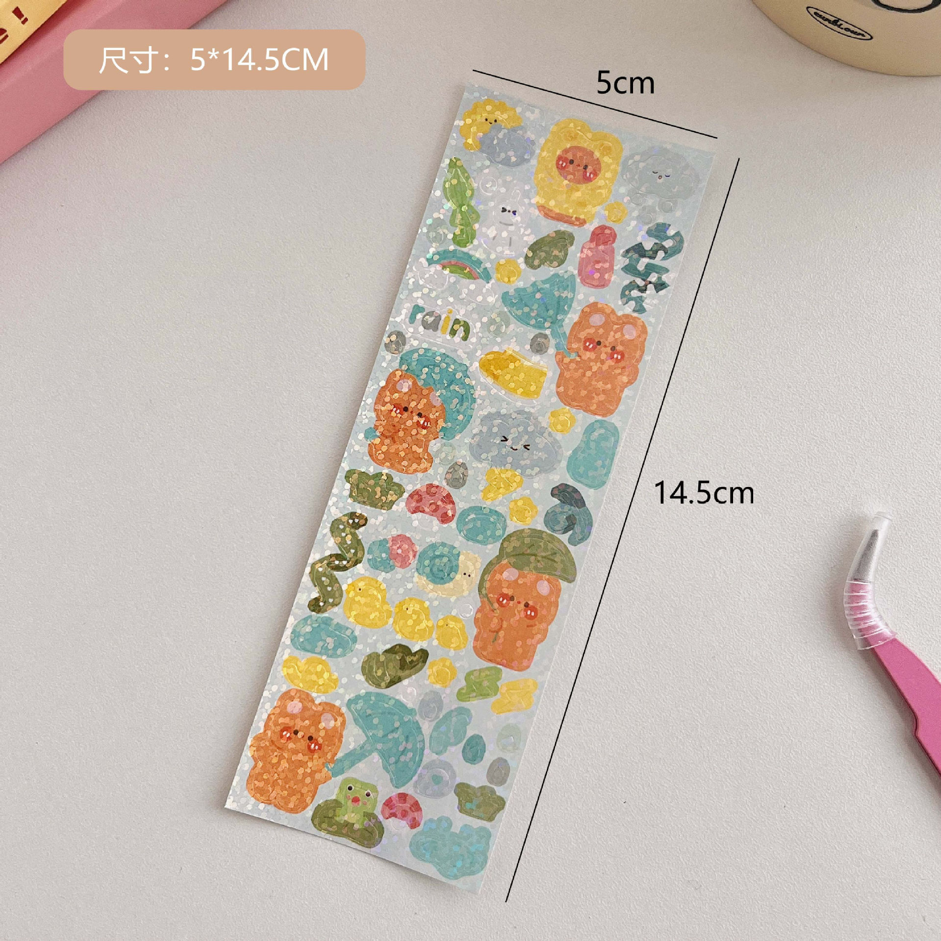 Original Cute Goka Stickers Korean Laser Hand Account Material Stickers Cartoon DIY Star Stickers Decorative Stickers