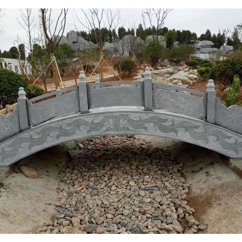供应芝麻灰整体小桥 大理石汉白玉拱桥 花岗岩景观桥小石桥