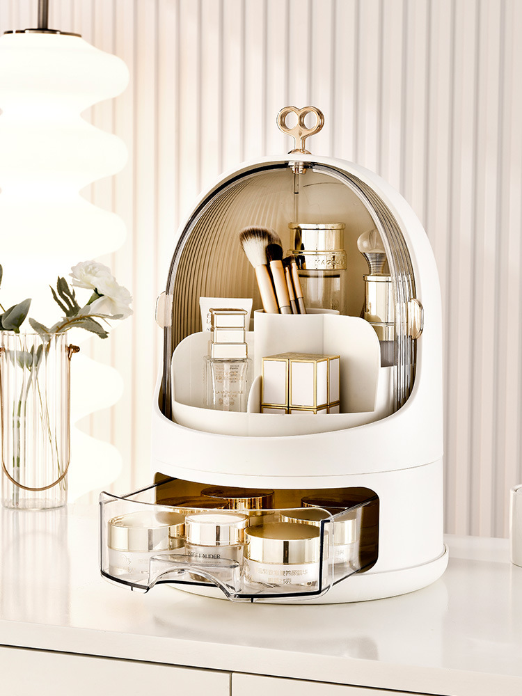 Light Luxury Cosmetics Storage Box Drawer Dustproof Large Capacity Household Lipstick Skin Care Products Mask Organize the Shelves