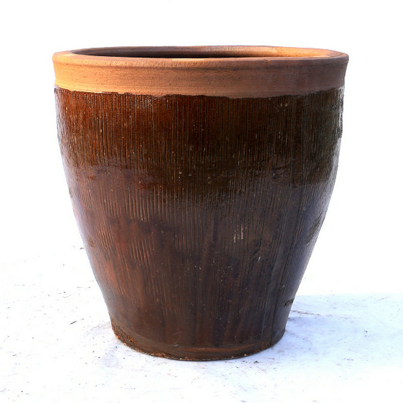 染缸扎染150斤容量陶瓷水缸粗陶荷花鱼缸腌菜发酵陶缸红釉老式