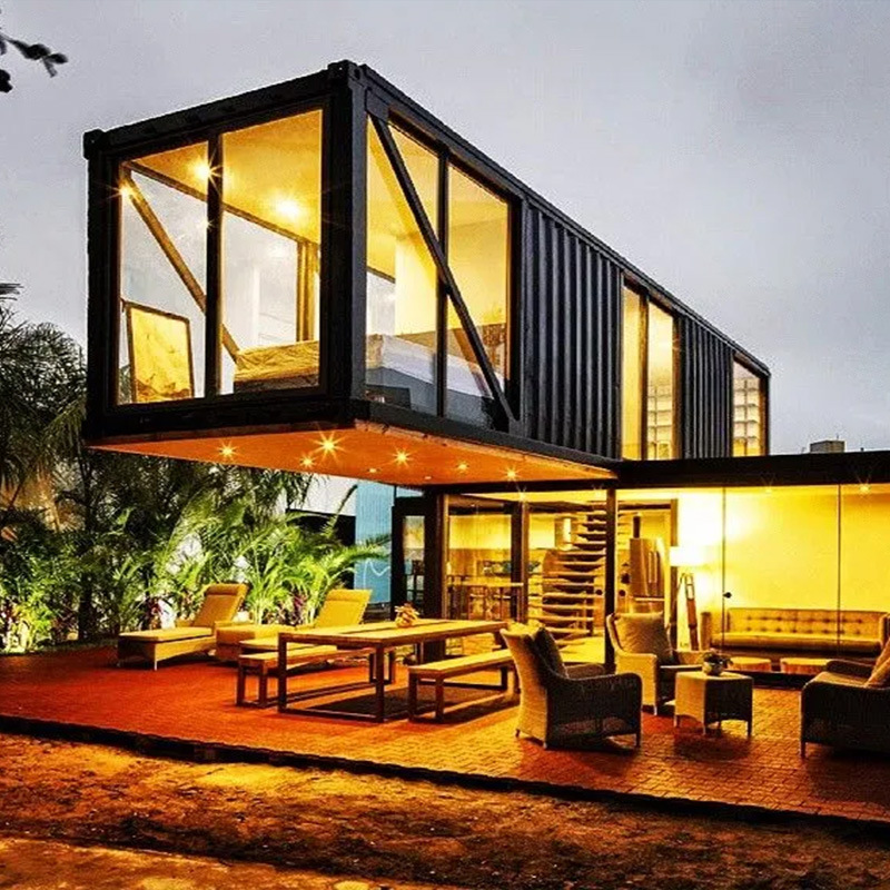 民宿小屋集装箱活动房 轻钢别墅集装箱房 移动别墅活动板房景观房