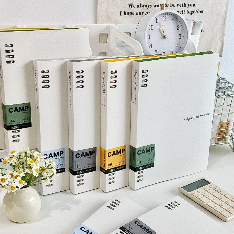 文谷自然系列a5/b5不硌手铁夹活页本线圈笔记本-阿里巴巴