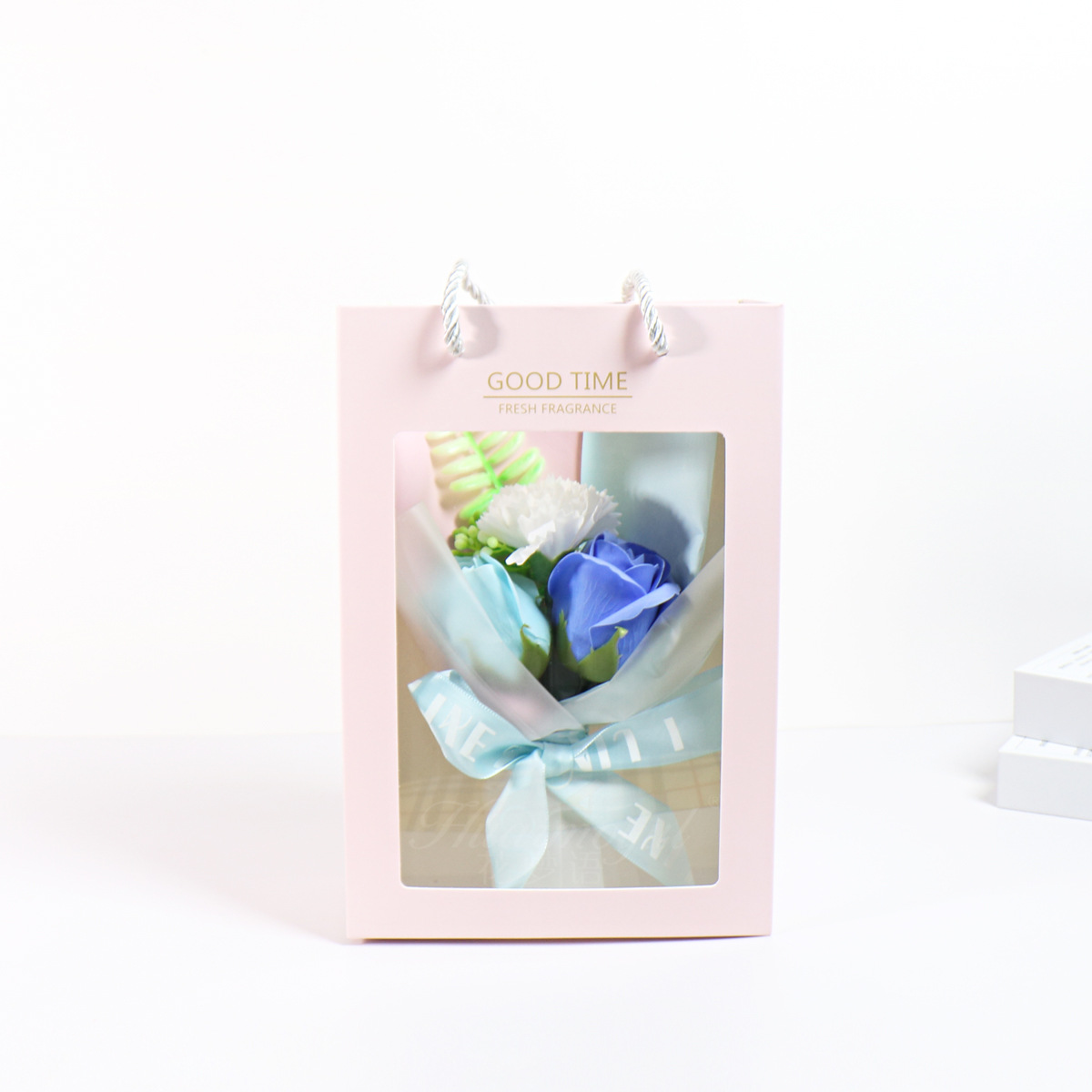 Soap Flower Bouquet Rose Carnation Small Bouquet Gift Box Mother's Day Teacher's Day Valentine's Day Gift Cross-Border