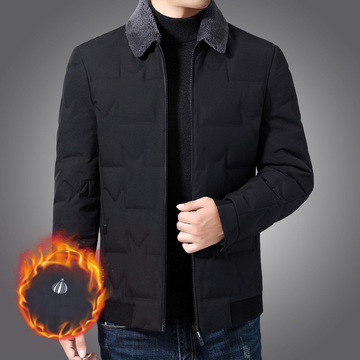 正品牌冬季新款男装羽绒棉棉服中年加厚保暖夹克短款棉衣棉袄外套