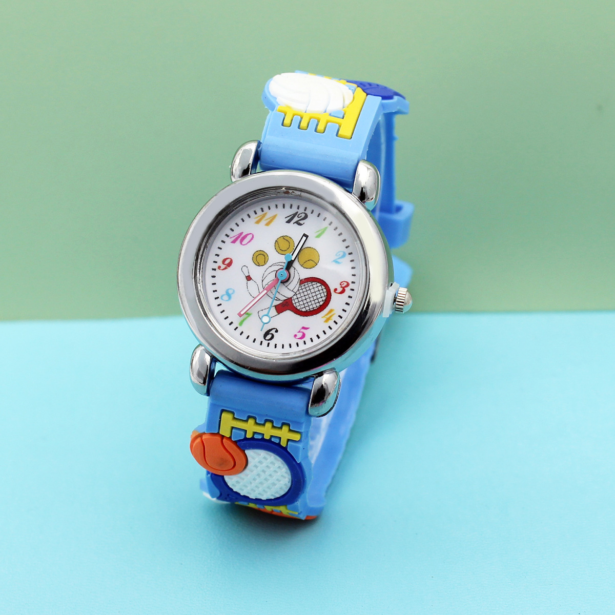 Badminton Baseball Children Kindergarten Quartz Cartoon Watch Wholesale Cute Student Quartz Watch Football Basketball