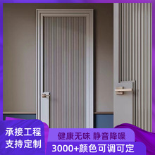 酒店室内卧室套装门 木门 原木实木复合烤漆门 实木门 隔音套装门