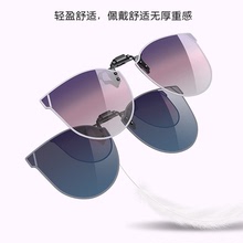 墨镜夹片2022新款防紫外线近视太阳镜夹片金属夹女偏光眼镜夹片