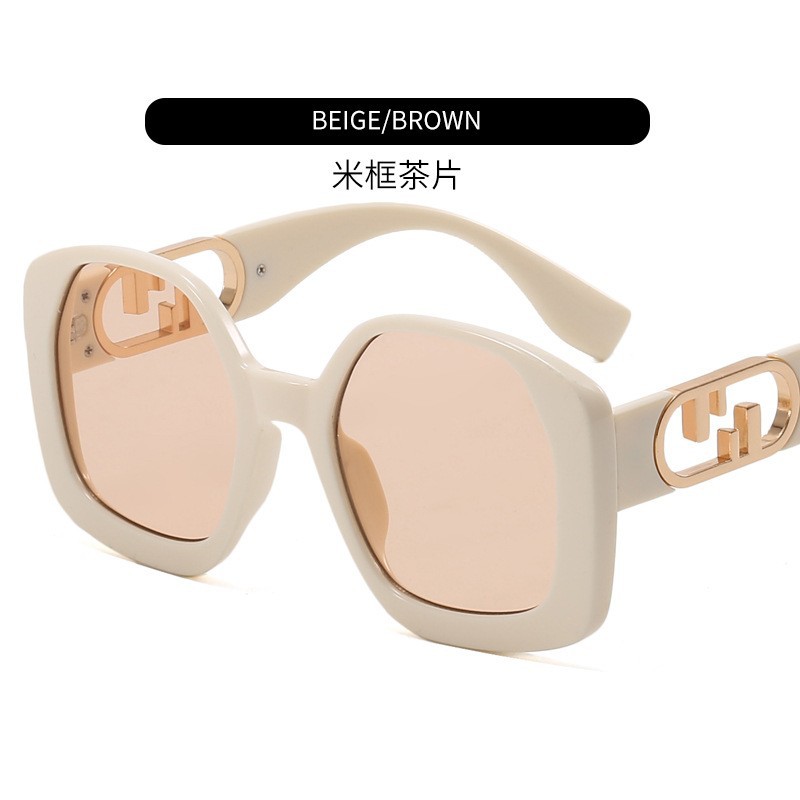 New Modern Men and Women All-Match Large Rim Sunglasses Hollow Retro Box Street Shooting  Wholesale Mirror