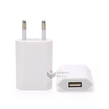 欧标旅行充电器 高品质单口usb充电头 5v 1a 菱形欧规手机充电器