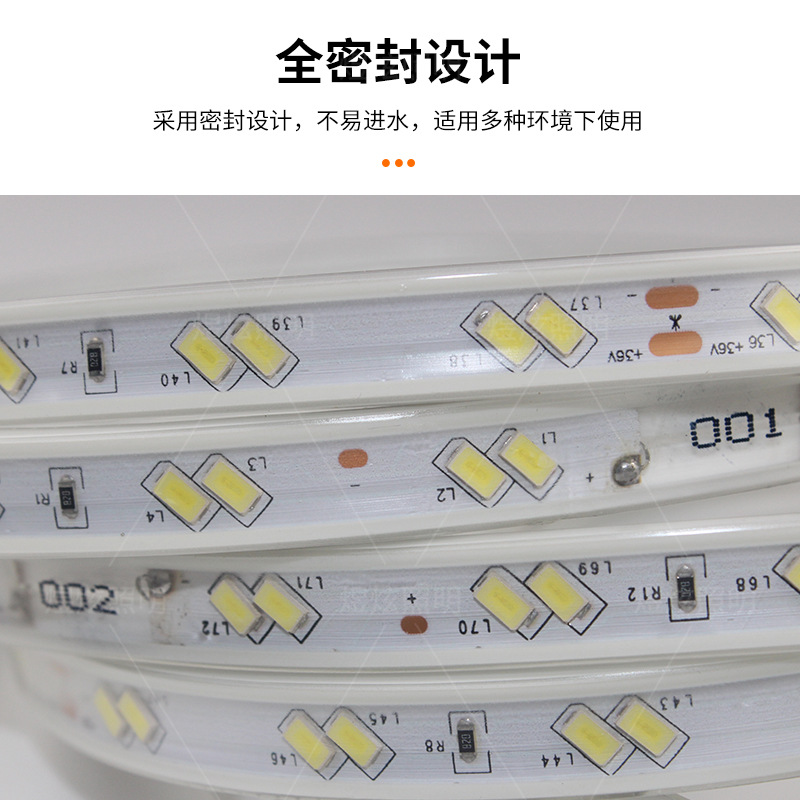 Wholesale Led Low Voltage Outdoor Light Strip 36V Oblique Two-Row Patch Soft Light Strip Engineering Flexible Linear Highlight Light Strip