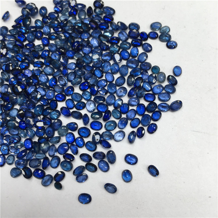 珠宝批发天然非洲蓝宝石戒面裸石椭圆形戒面首饰镶嵌配石