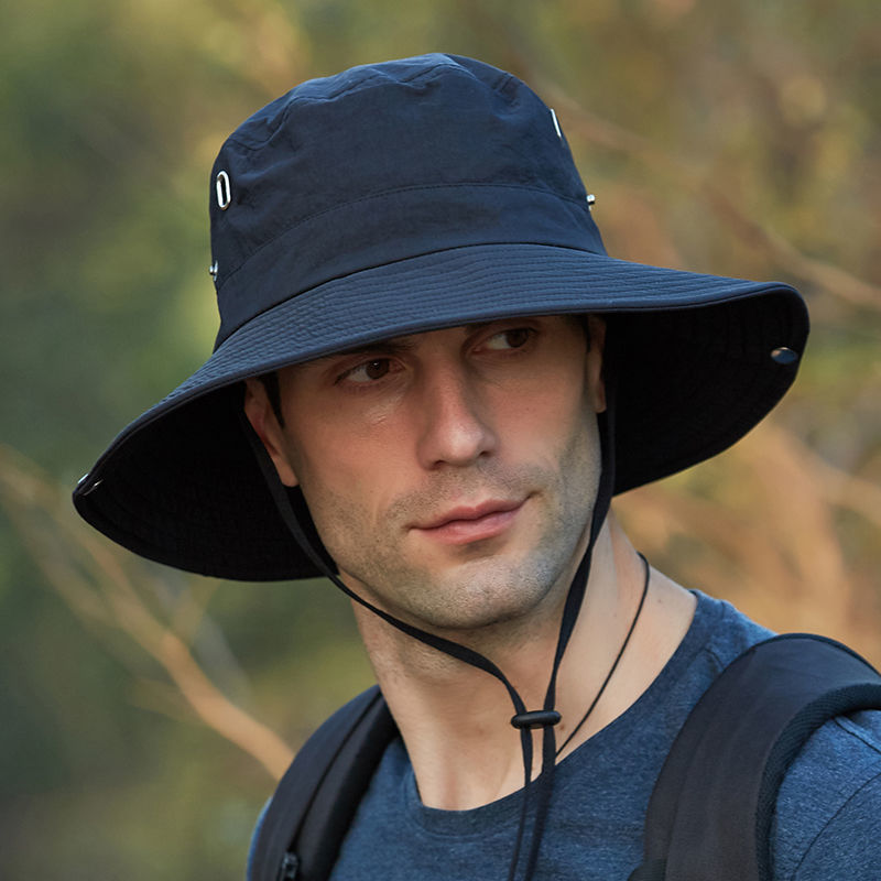 Outdoor Bucket Hat Summer Hat Men's Summer Leisure Climbing Sun Protection Fishing Cap UV Protection Sun Hat