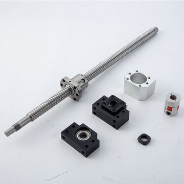 手摇螺母座滚珠丝杠套装全套配件实心锁紧螺母圆形升降机床梯形