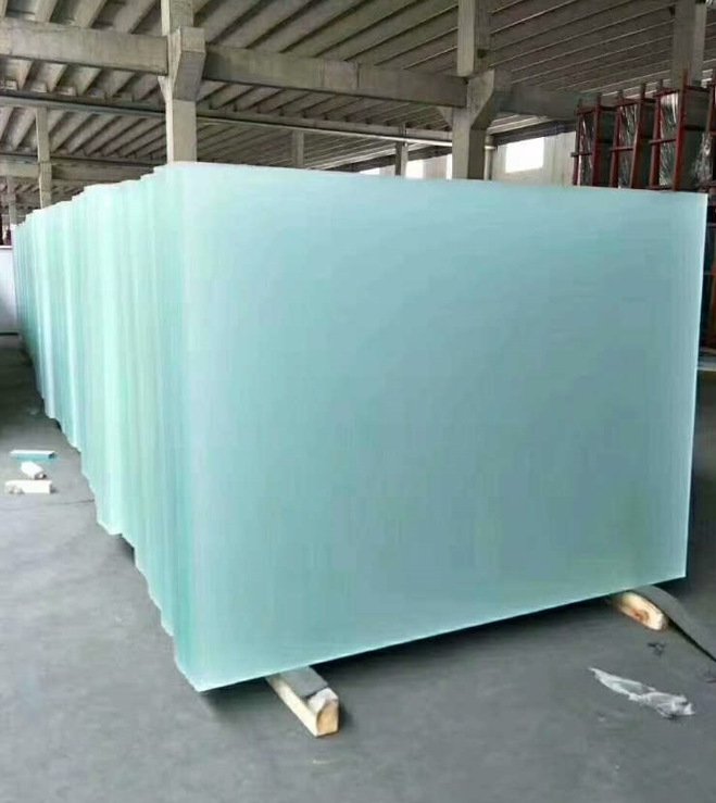 5mm-10mm装修钢化白色烤漆磨砂玻璃油砂玻璃有色玻璃建筑玉砂玻璃