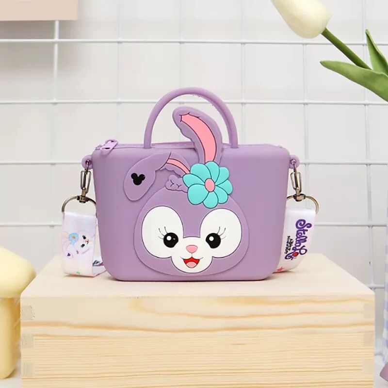 Children's Silicone Coin Purse Bag Cartoon Cute Star Delu Rabbit Shoulder Boys and Girls Crossbody Storage All-Match Bag