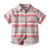 Boy stripe Short sleeved shirt leisure time summer Europe and America goods in stock children Short sleeved Cotton shirt Boy Gentleman formal wear Boy stripe Short sleeved shirt leisure time summer Europe and America goods in stock children Short sleeved Cotton shirt Boy Gentleman formal wear