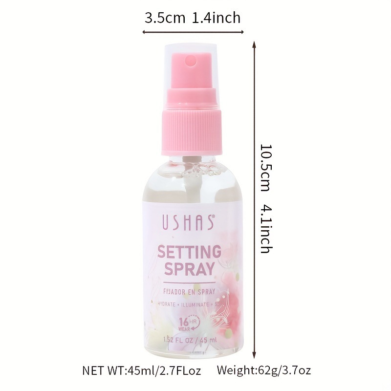 Ushas Cross-Border Spot Eyelashes Makeup Mist Spray Dry Moisturizing and Oil Controlling Makeup Durable Waterproof and Sweatproof Not Easy to Oily Skin