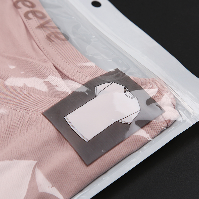 现货批发男士背心短袖t恤包装袋透明服装塑料包装袋自封拉链袋