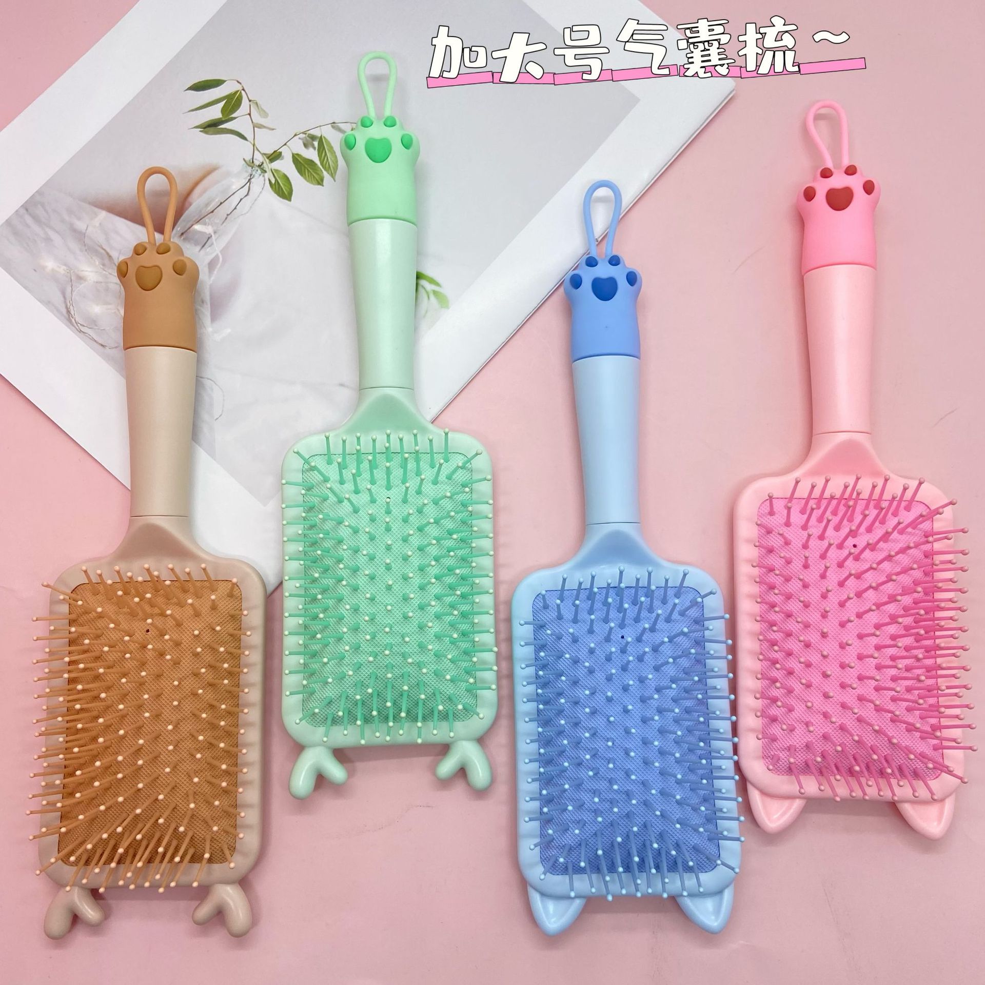 cute japanese and korean cute pet airbag massage comb girl cartoon air cushion comb long hair comb hair curls comb wholesale