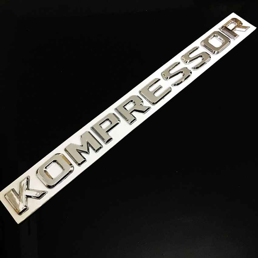 英文kompressor适用奔驰c级e级c200 c180 v12 v8 字母后尾标车贴