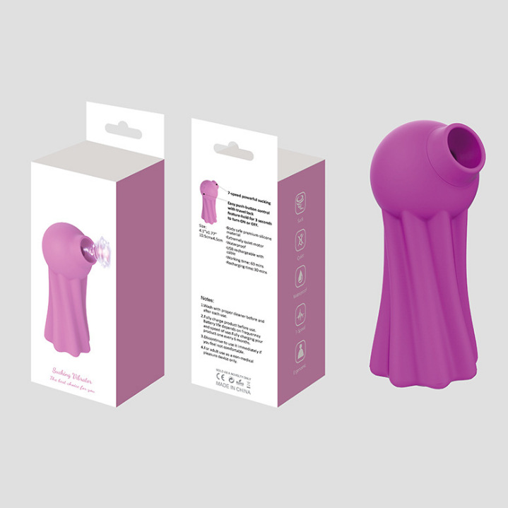 Seven-Frequency Sucking Device Sucking Vibrator Snake Licking Seconds Super Sound-Absorbing Female Self-Wei Device Female Sex Toy Sex Toys