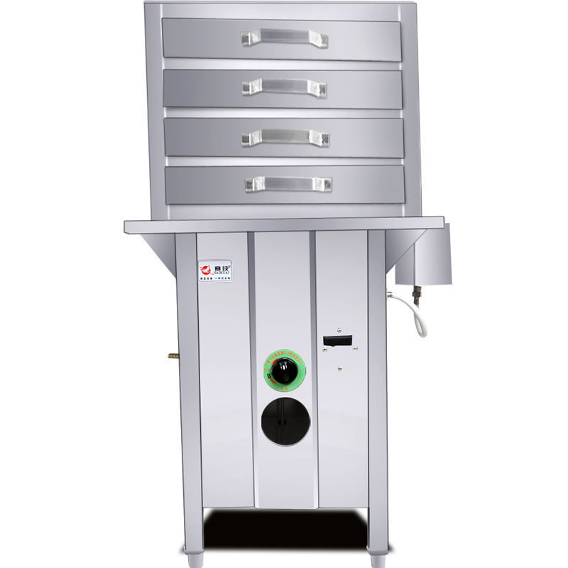 绿然肠粉机商用广东蒸粉机抽屉式商用拉粉机两抽一份燃气节能蒸炉