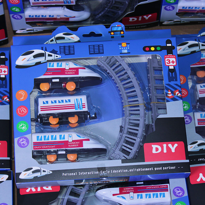 儿童玩具车电动小火车盒装轨道车摆地摊夜市玩具电动火车9元玩具