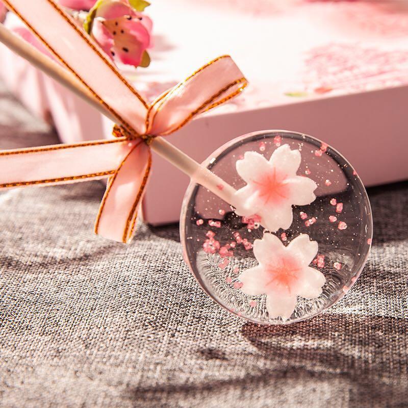 日本樱花水晶星空手工棒棒糖零食闺蜜送女友生日情人七夕